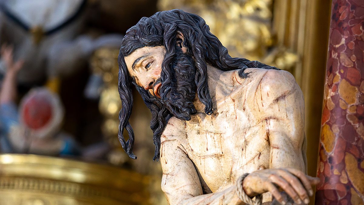 Detalle de la escultura de Diego de Siloe, que se expone en el Museo Catedralicio, en la capilla de Santiago.