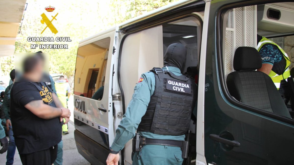 Imagen de uno de los detenidos por la Guardia Civil.