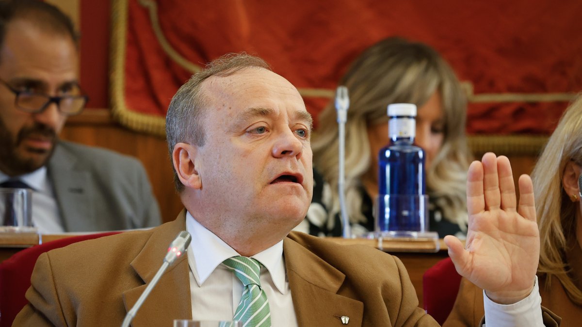 Fernando Martínez-Acitores durante el último Pleno municipal.