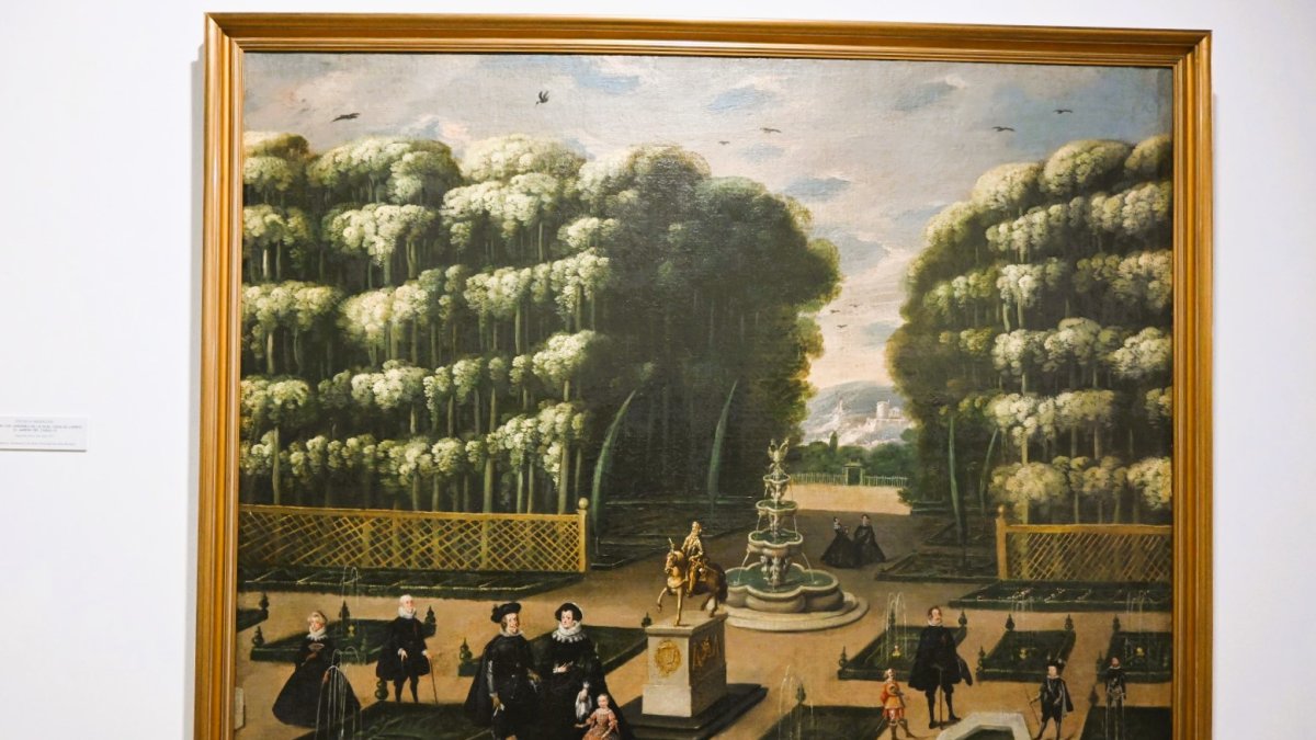 La Casa de Campo del siglo XVII, protagoniza la pintura del Museo de Burgos expuesta en el Museo de América.