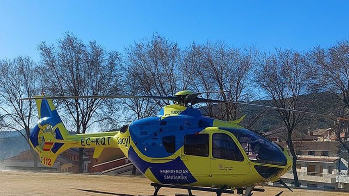El joven, de 25 años, fue trasladado el helicóptero a Valladolid