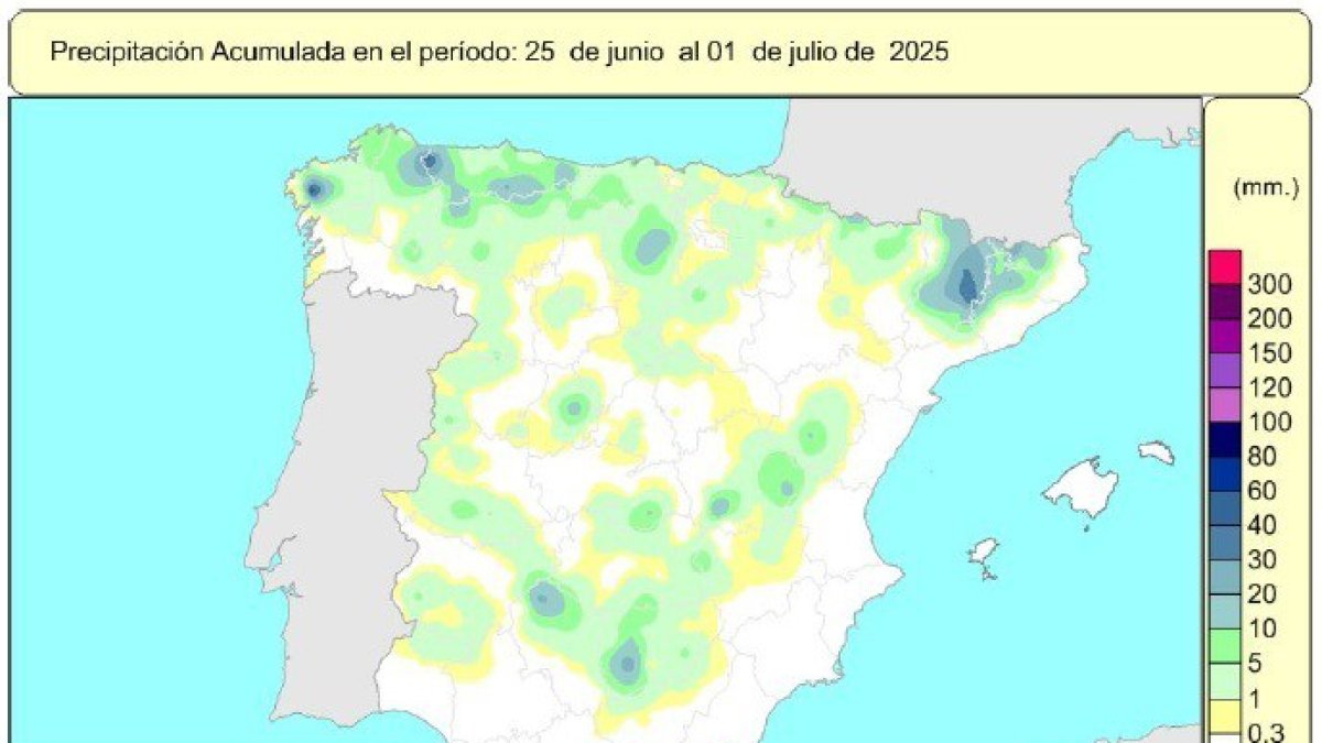 Las lluvias acumuladas en este año hidrológico ascienden a 624 l/m2, un 13% más de lo habitual.