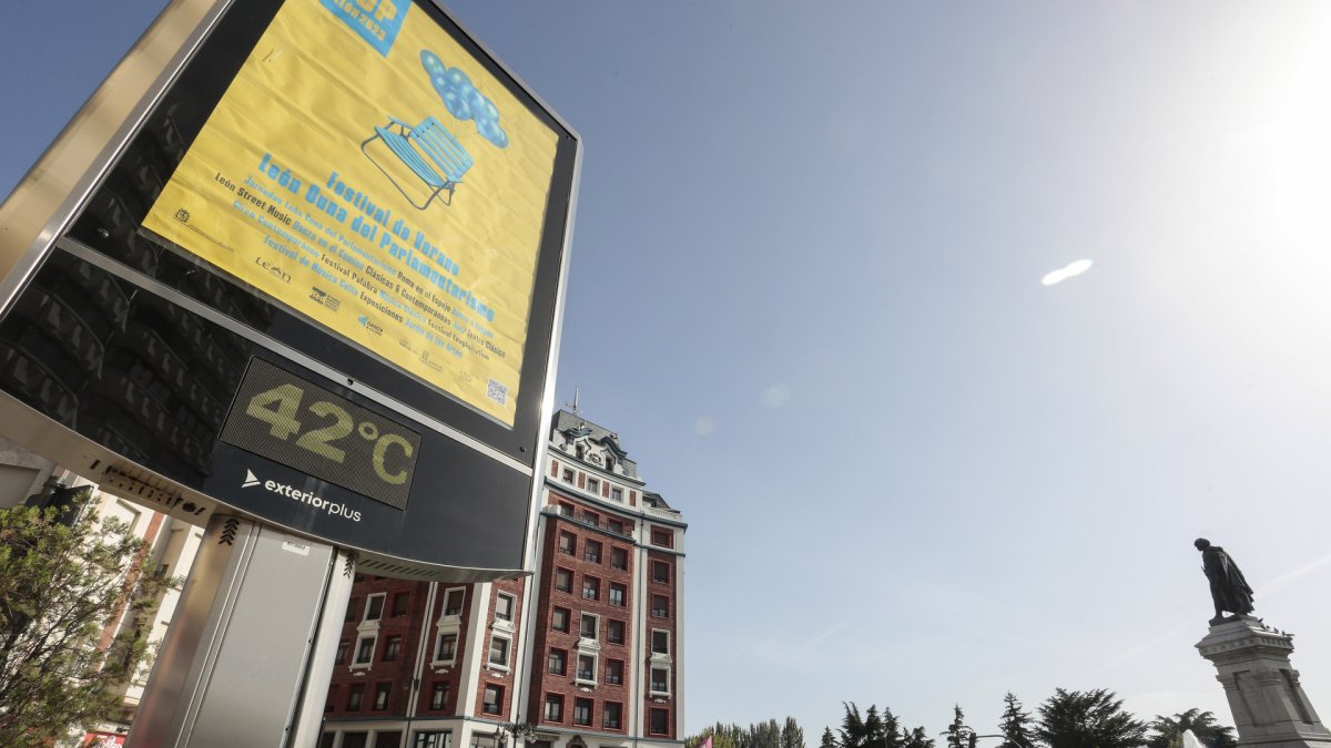 Ola de calor en León.