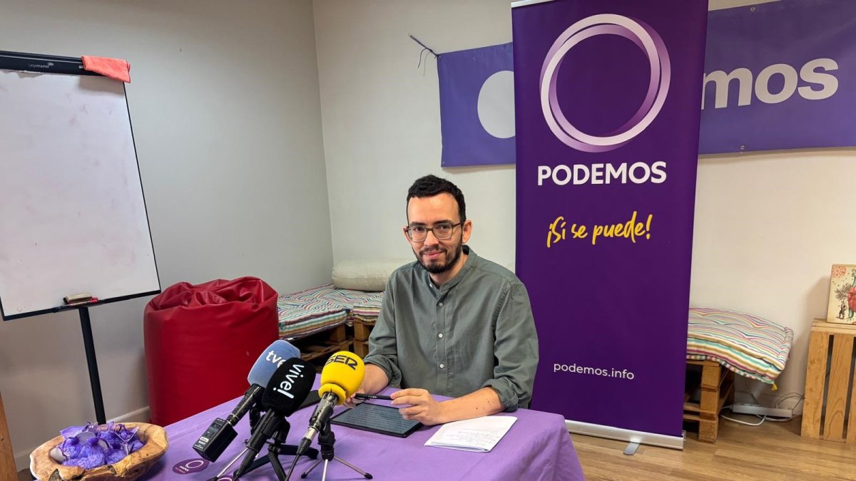 El coordinador de Podemos en CyL, Miguel Ángel Llamas.