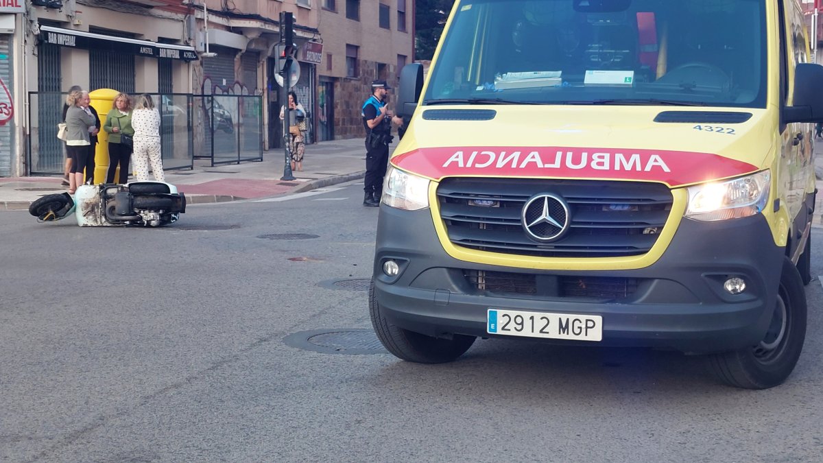 Herido un motorista en Burgos al chocar con una furgoneta