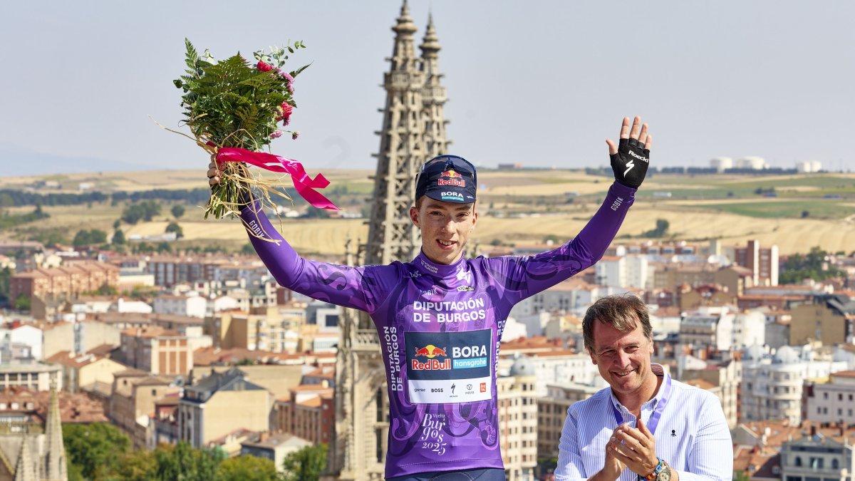 Roger Adriá, primer líder de la Vuelta a Burgos.