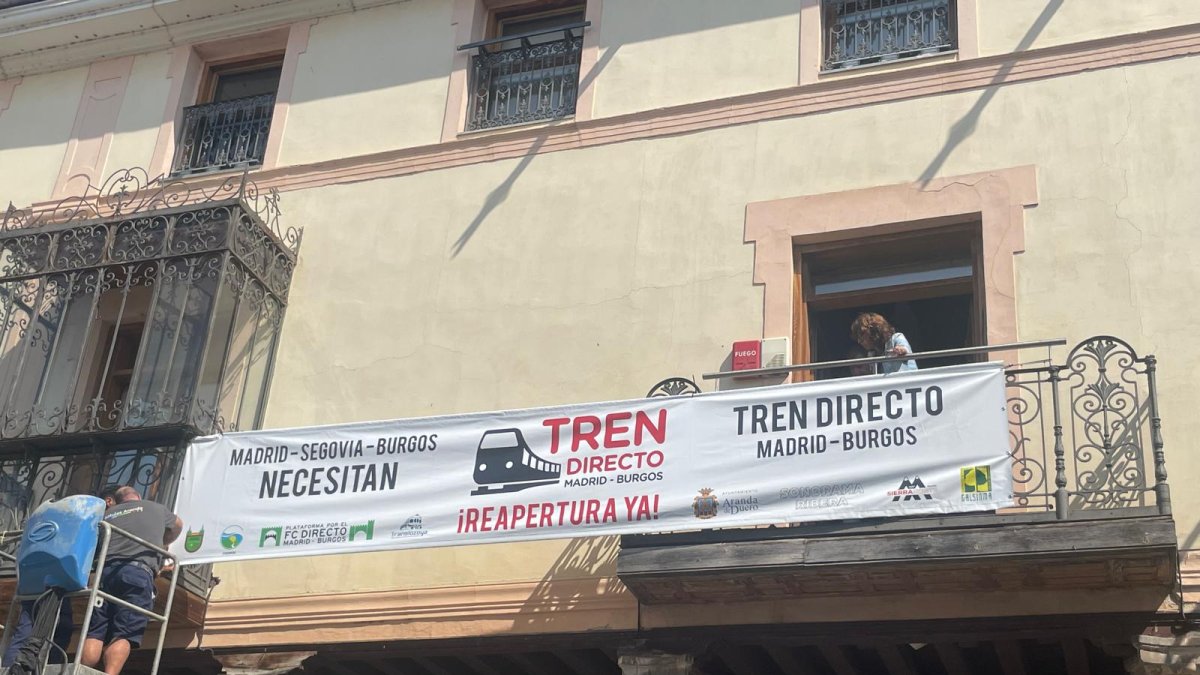 Cartel reivindicativo de la Plataforma por el FC Directo Madrid-Burgos