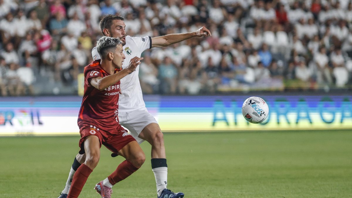 Atienza, durante el partido contra la Leonesa.