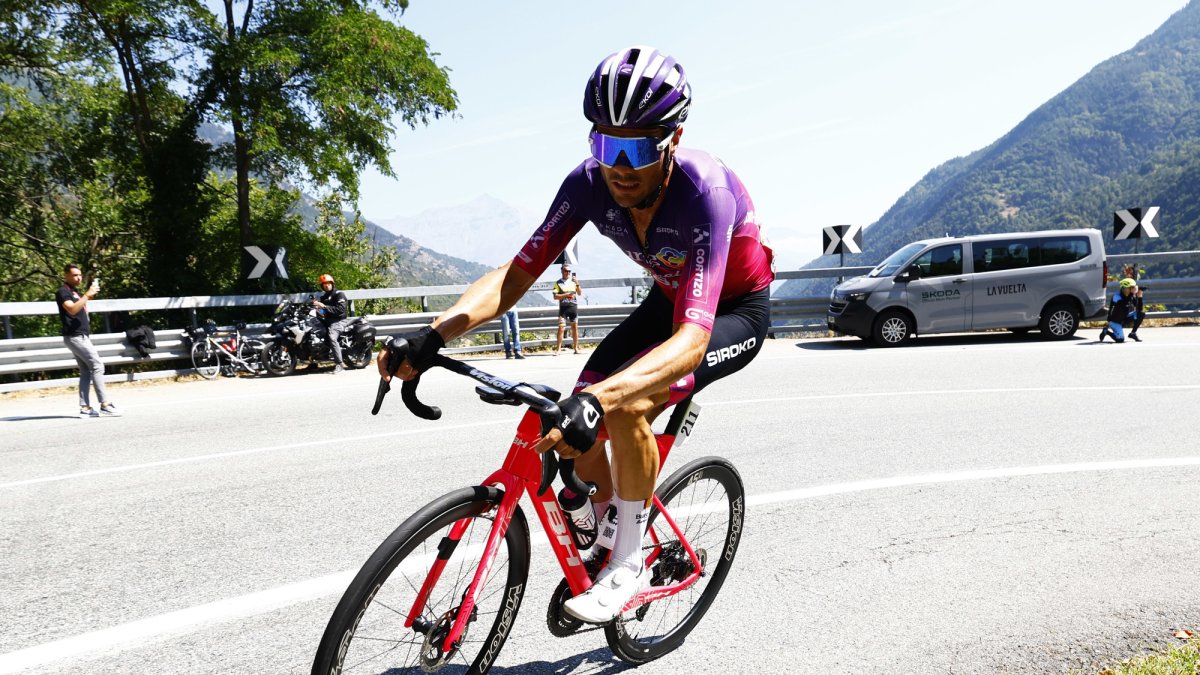 Mario Aparicio protagonizó la tercera escapada burgalesa en La Vuelta.