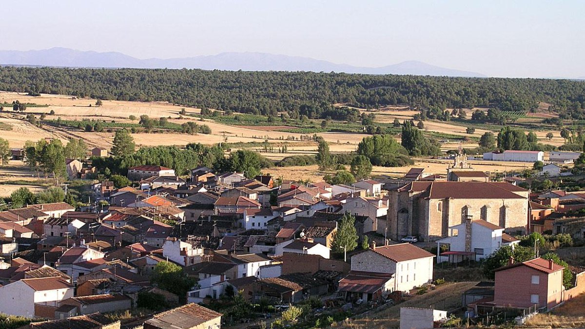 Vista aérea de Hontoria de Valdearados.