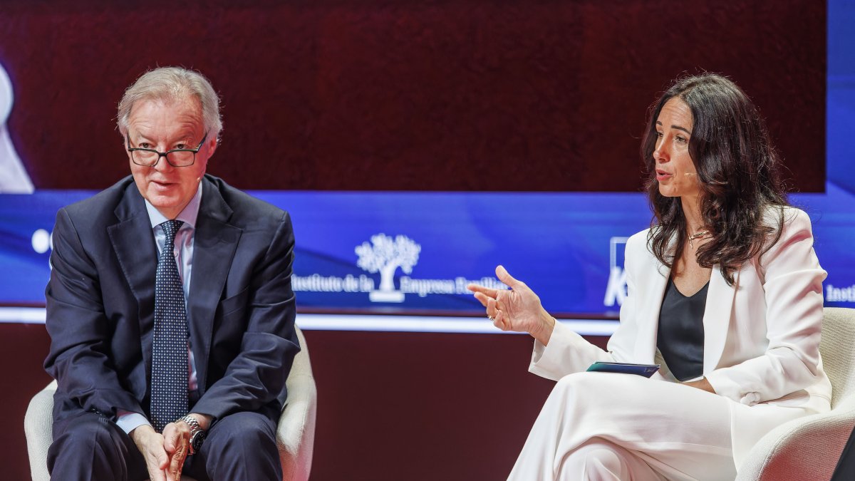 Ernesto Antolín y Emma Antolín, durante el Congreso de la Empresa Familiar.
