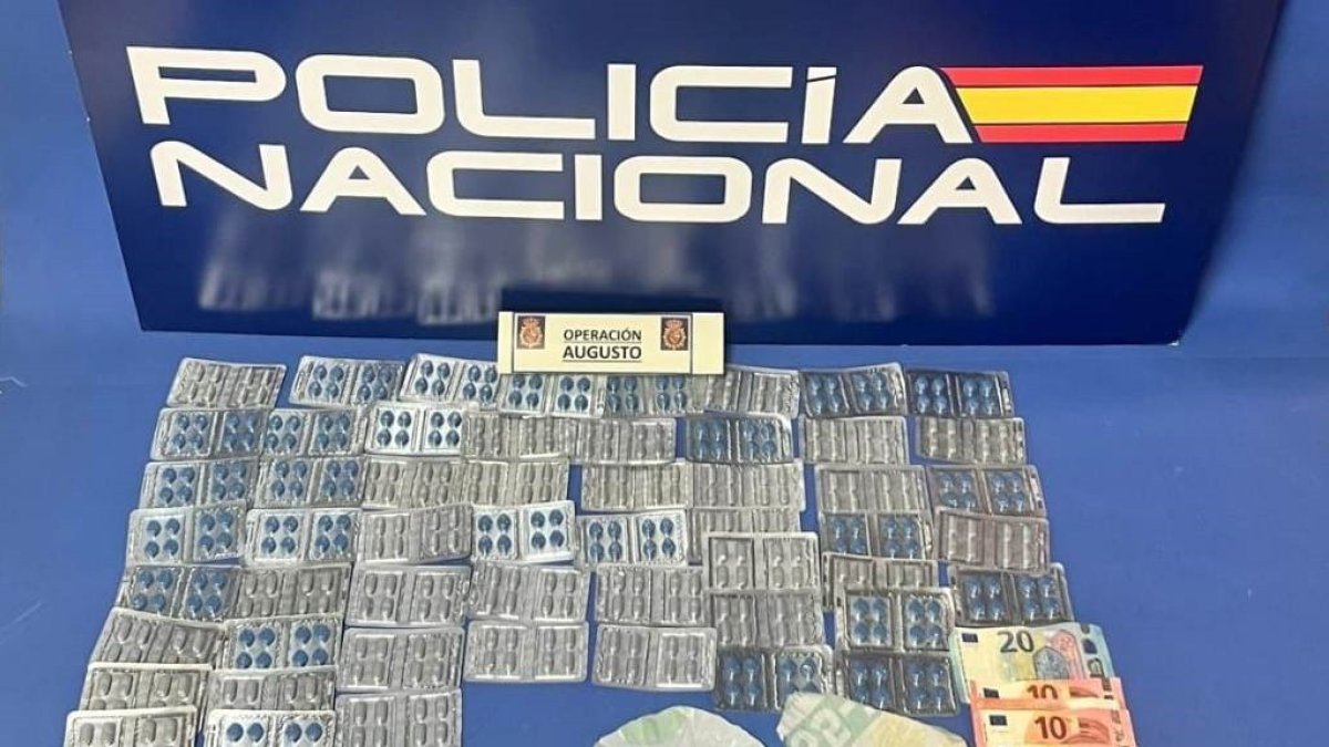 Droga incautada en la operación 'Augusto' desarrollada en Burgos.