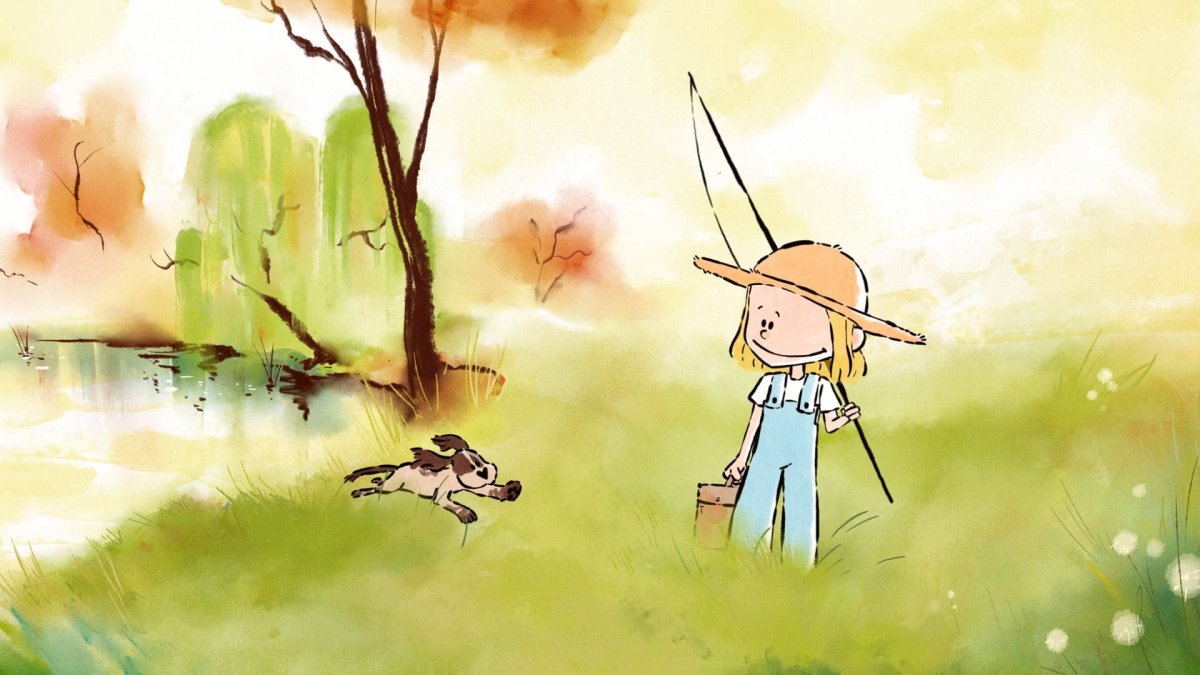 Imagen del corto La carpa y el niño.