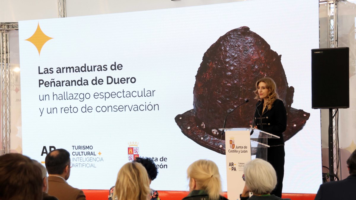 Mar Sancho, durante la presentación de los hallazgos.