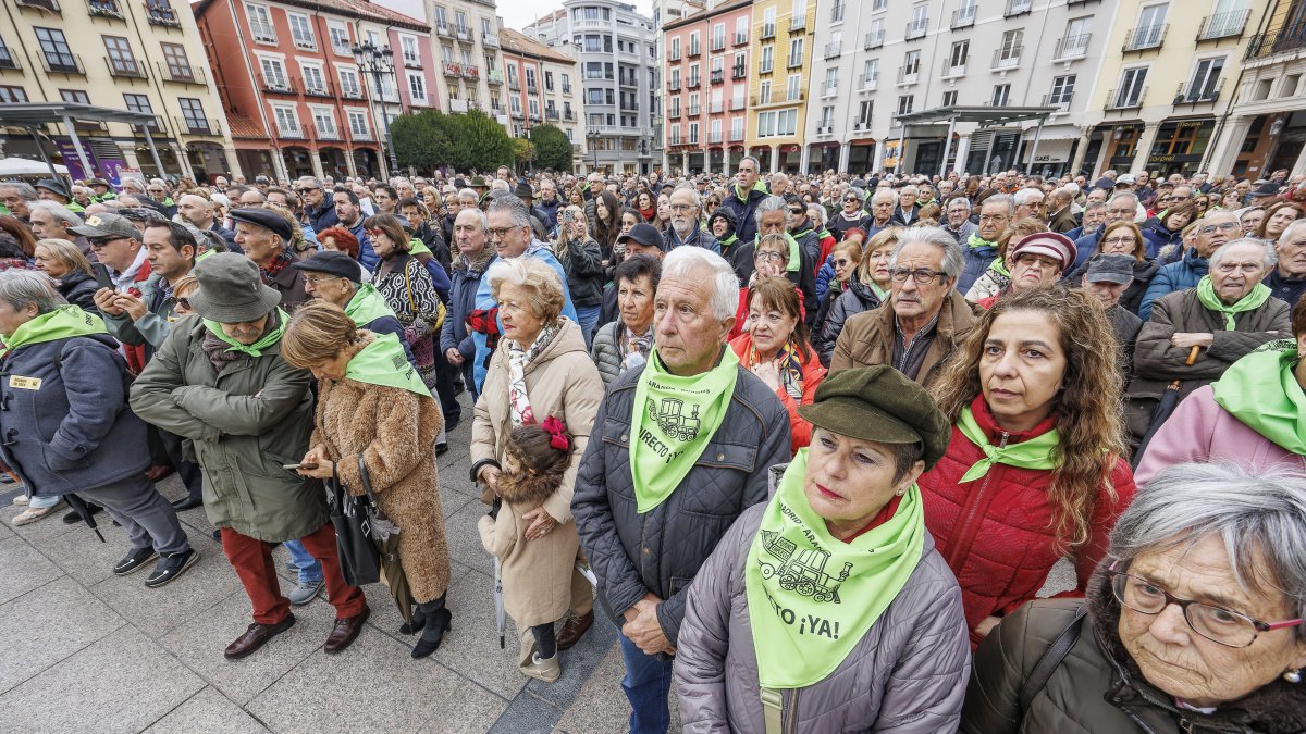 Imagen de una movilización por la apertura del Tren Directo.