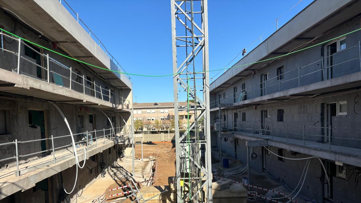 Obras de las nuevas viviendas colaborativas de Aranda