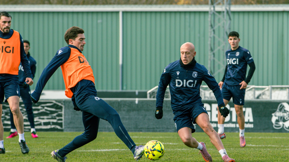 Imagen del entrenamiento del Burgos CF.
