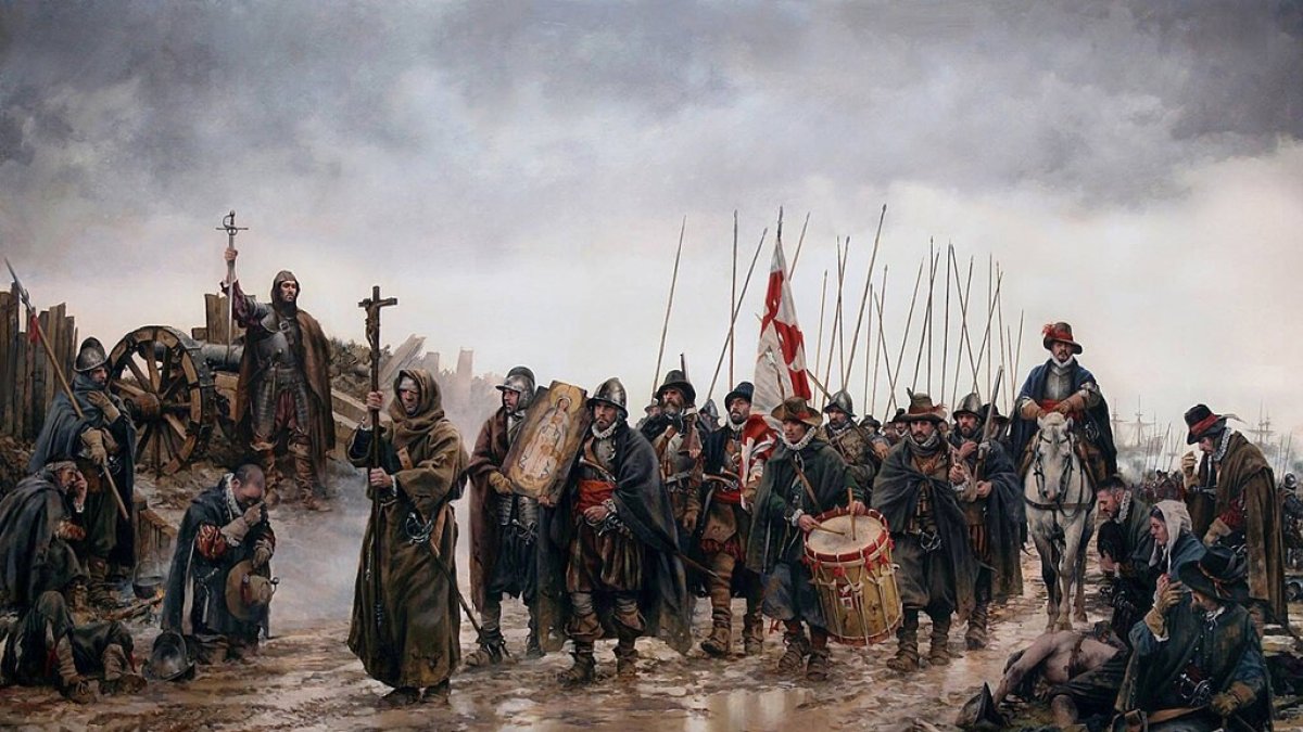 Cuadro 'El Milagro de Empel', de Augusto Ferrer-Dalmau.