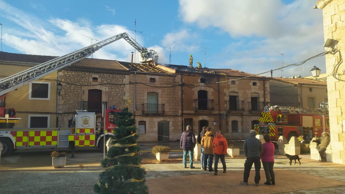 Imagen de la intervención de los Bomberos de Aranda.