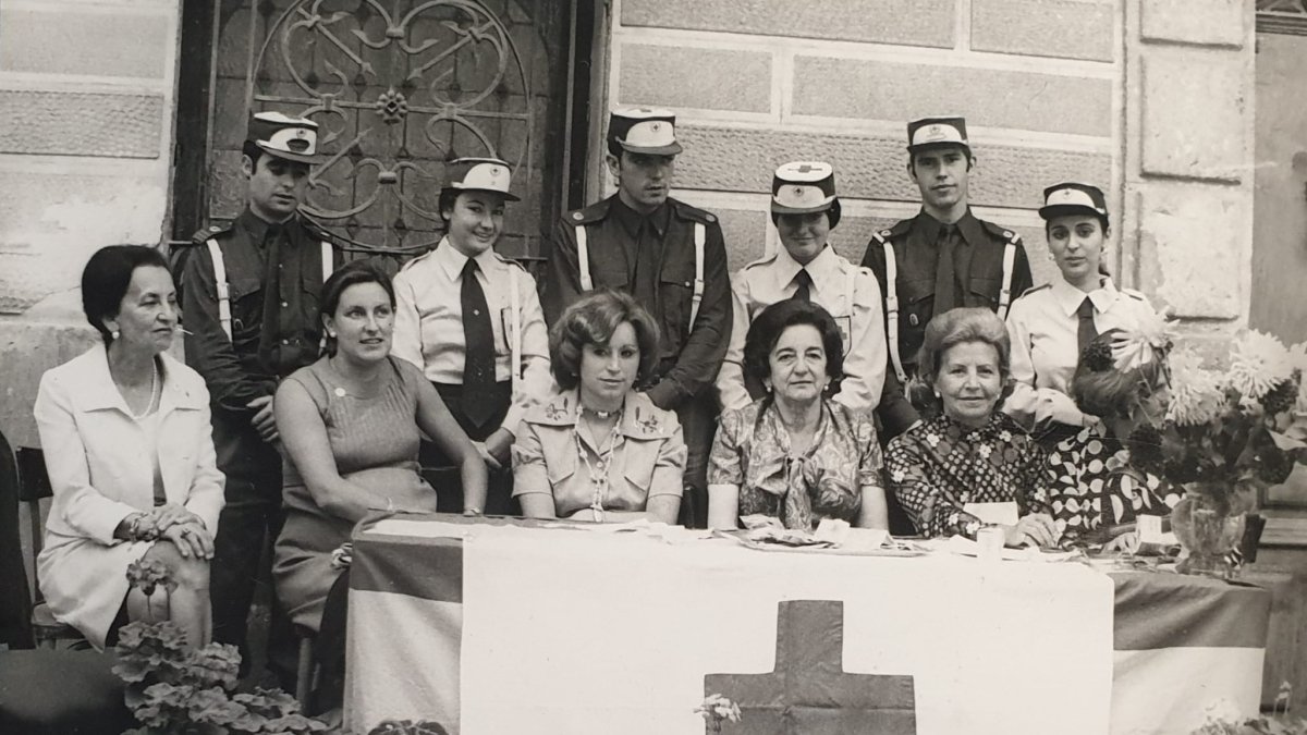 Cuestaciones en la fiesta de la banderita en la plaza del Trigo (septiembre de 1974)