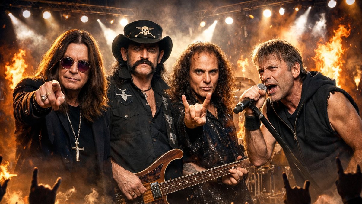 Ozzy Osbourne, Lemmy Kilmister, Ronnie James Dio y Bruce Dickinson.