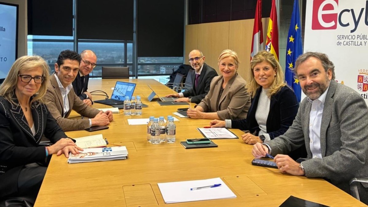 Los representantes de FAE Burgos se reunieron con la consejera Leticia García acompañados de la cúpula nacional de Faconauto.