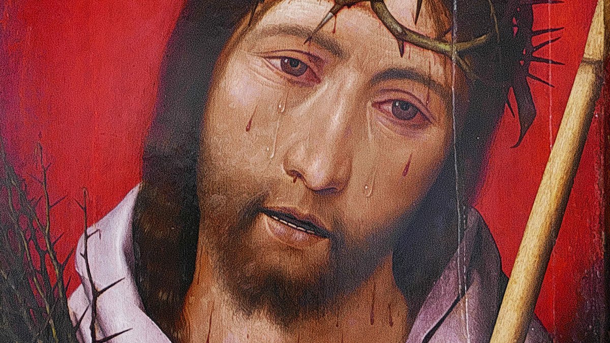 Detalle del ‘Cristo de las lágrimas’ de Jan Mostaert.