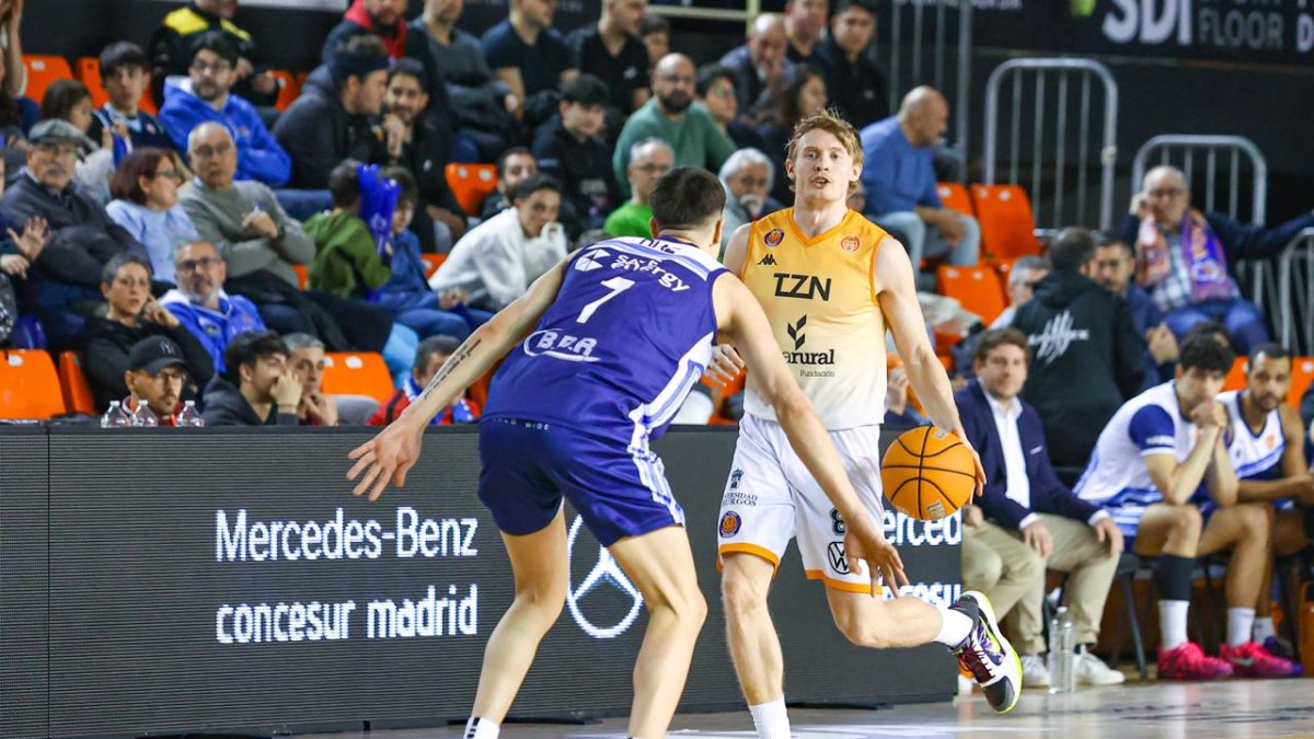 Félix Terins, durante el partido contra el Flexicar Fuenlabrada.