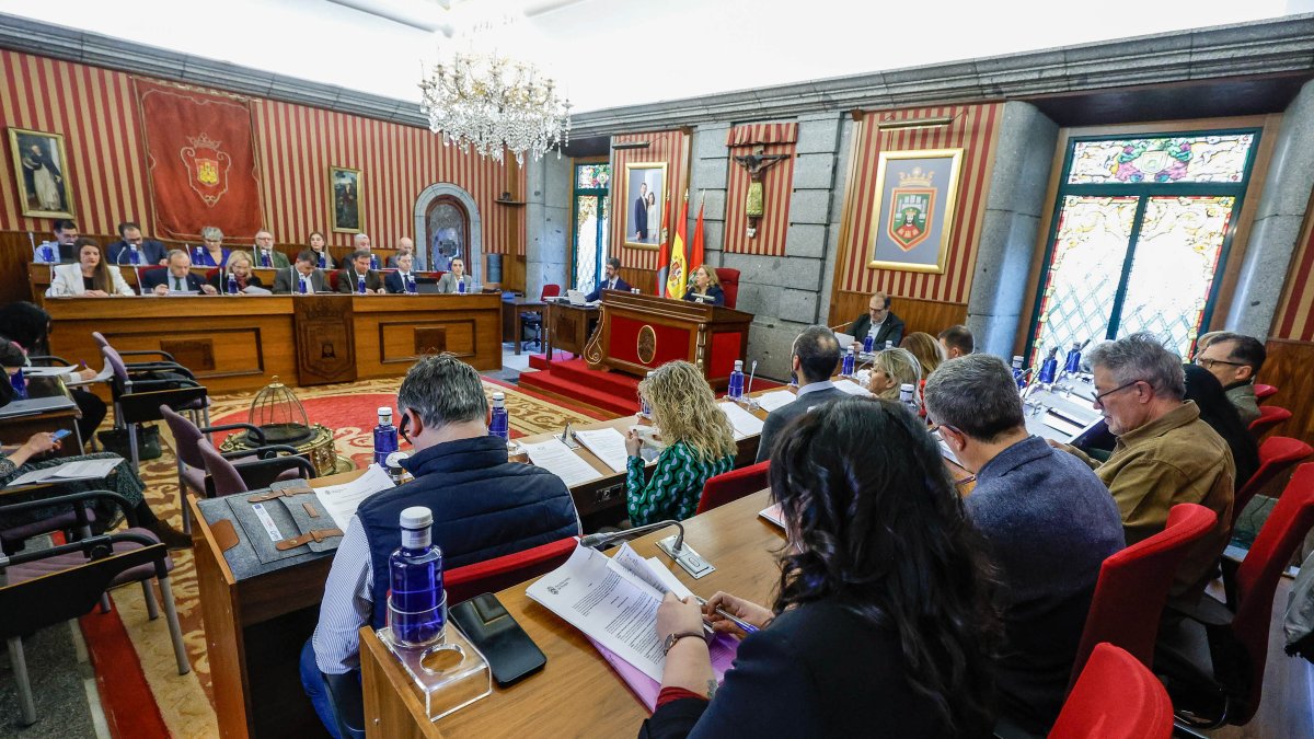 Instante del Pleno municipal de febrero.