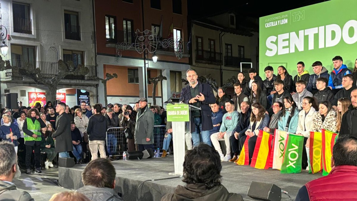 Mítin Santiago Abascal en Aranda