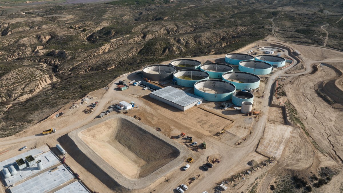 Planta en construcción de biogás de FiveBioenergy en Lorca