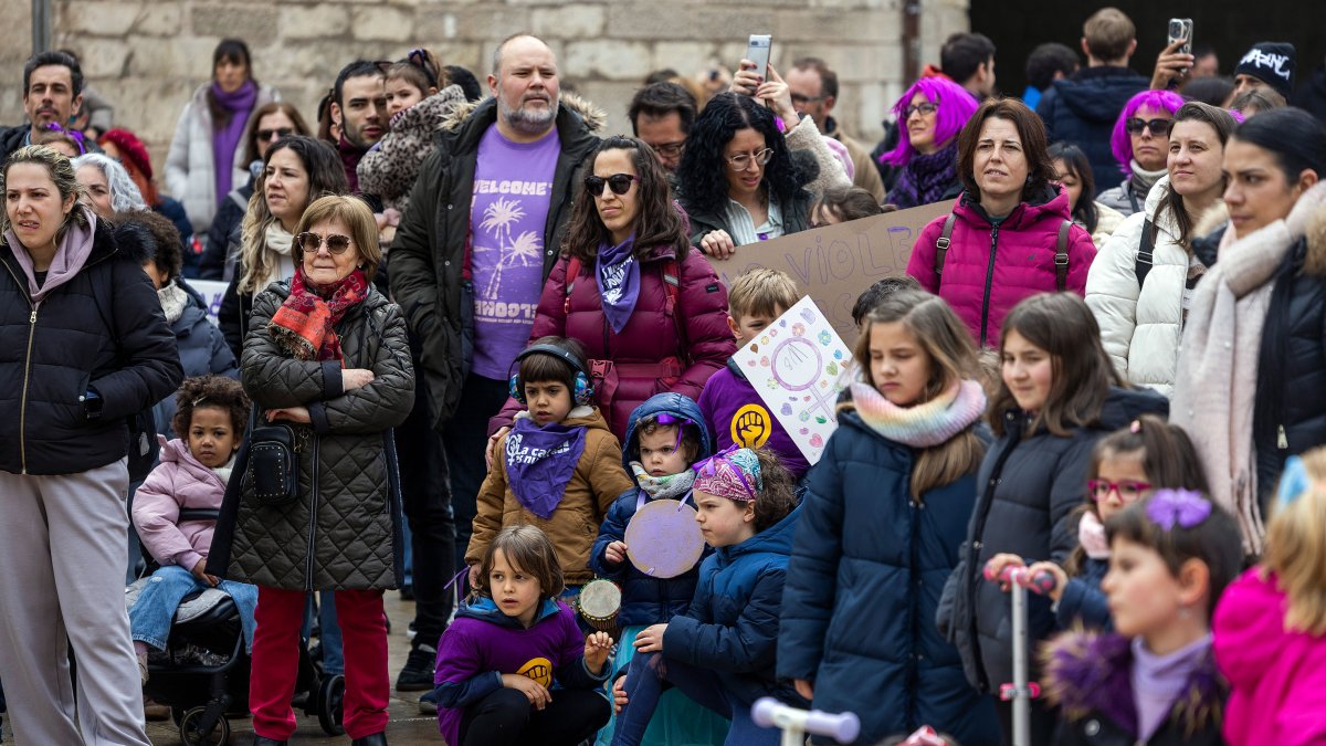 Instante de la manifestación organizada por Madres de la Leche.