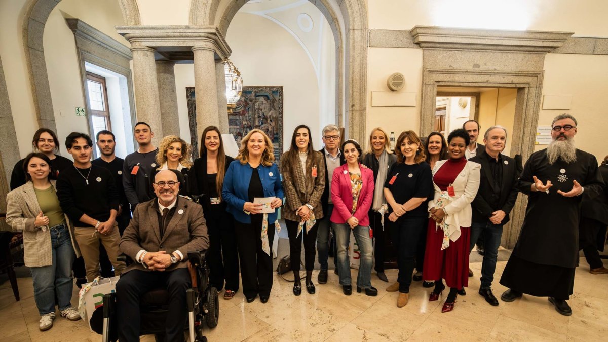 La delegación encargada de presentar la candidatura de Burgos a Capital Europea de la Cultura en 2031, al completo.