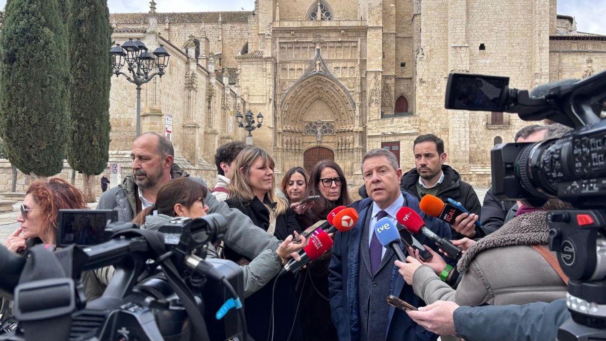 El secretario general del PSOE de Castilla-La Mancha y presidente autonómico, Emiliano García-Page, en Palencia.