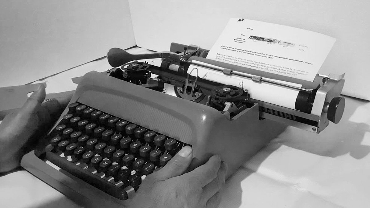La máquina de escribir.