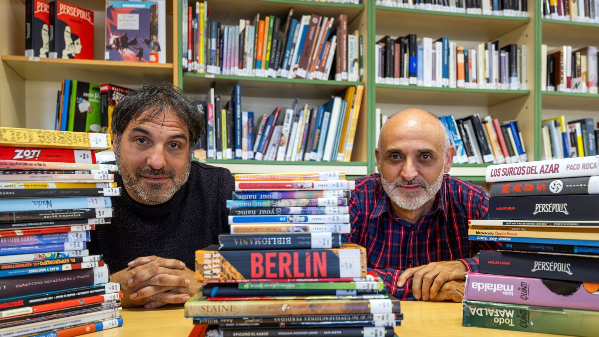 Sergio Izquierdo Betete y José Ignacio Pérez Maté, dos de los impulsores de ‘Cómic y Didáctica’.
