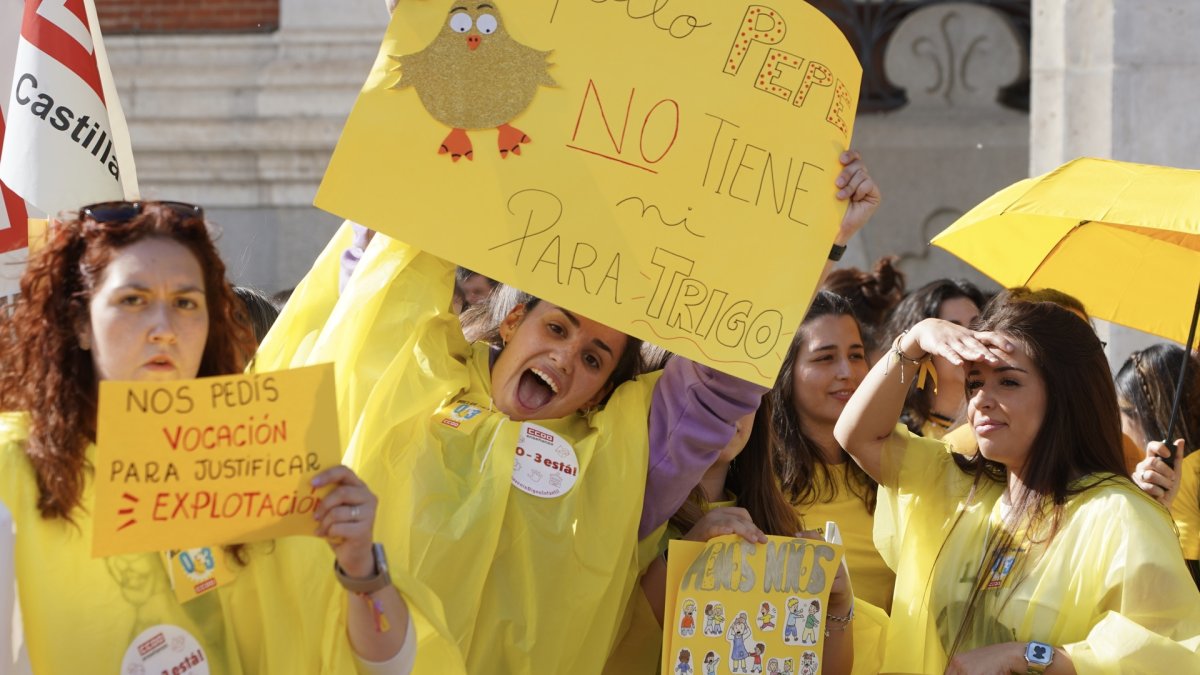 CCOO convoca una concentración con motivo de la huelga del profesorado del ciclo de educación infantil de 0 a 3 años.