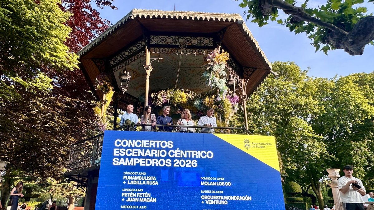 Los conciertos del escenario céntrico de los Sampedros se presentaron en el templete del Espolón.