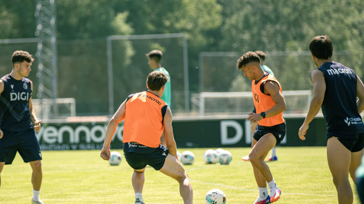 Imagen del último entrenamiento del Burgos CF.