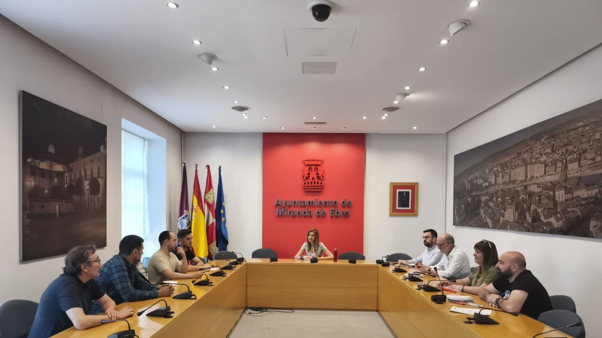 Un momento de la reunión.