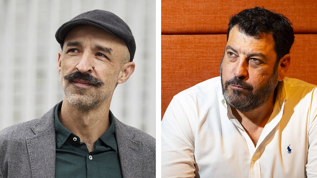 Los escritores Jesús Carrasco y Santiago Díaz.