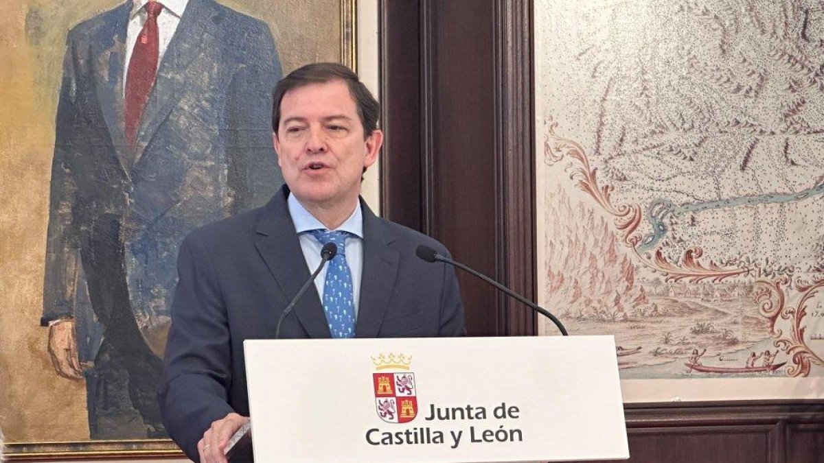 Mañueco este sábado en la presentación de su cuarto gobierno.