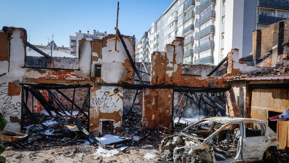 Imagen del lugar del incendio.