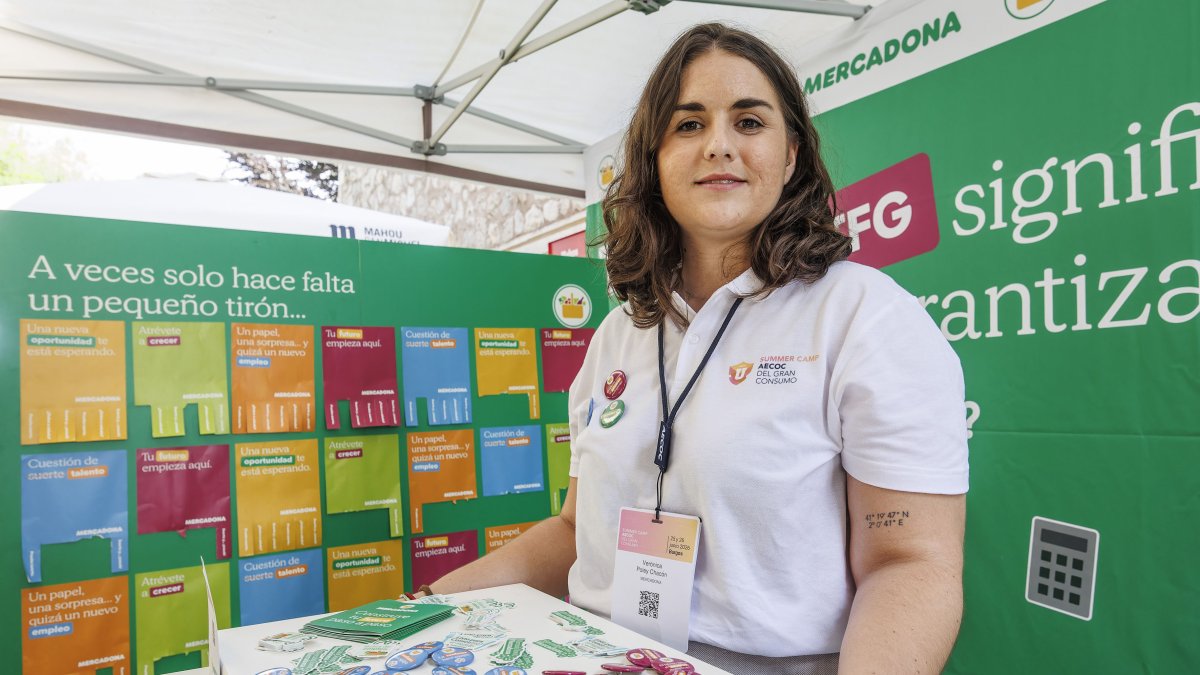 Verónica Poley, de Mercadona, en el Summer Camp celebrado en la UBU.