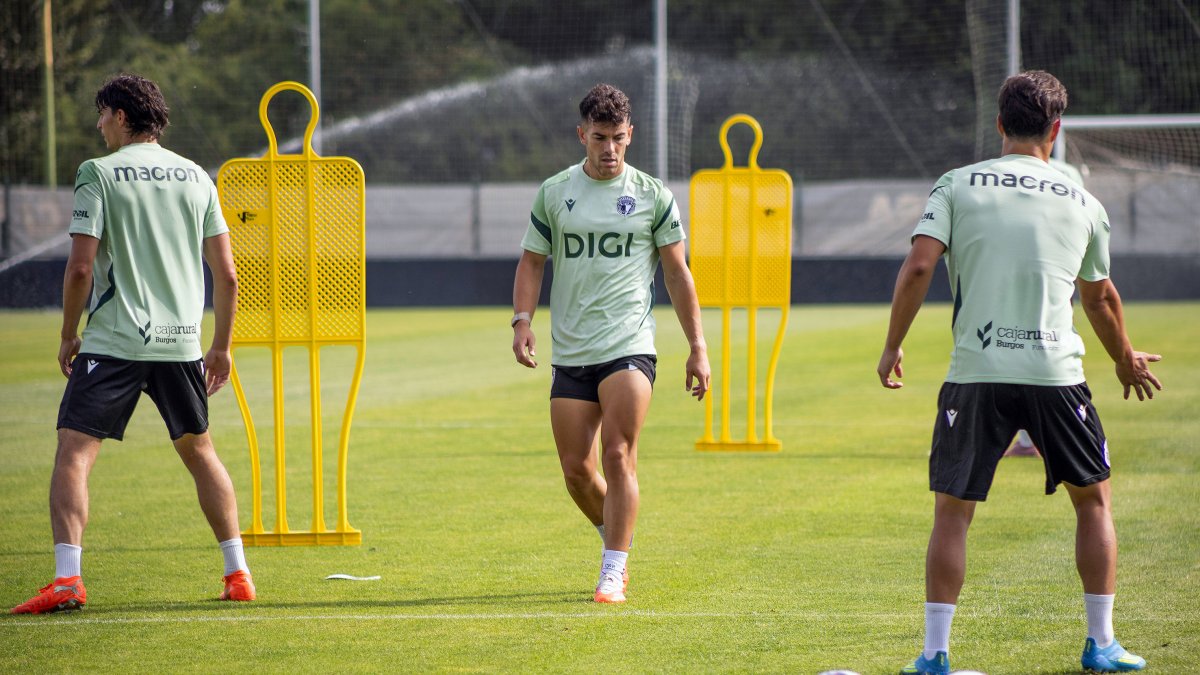 Curro Sánchez, durante el entrenamiento.