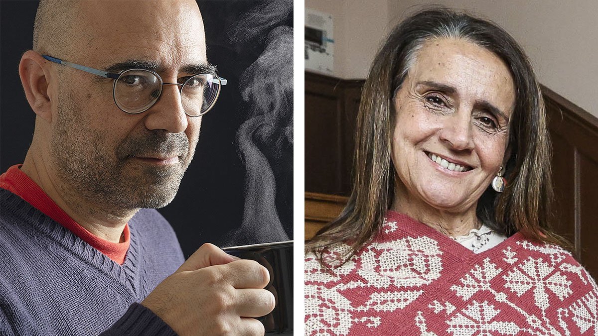 Los escritores Óscar Esquivias y María Ángeles Álvarez.