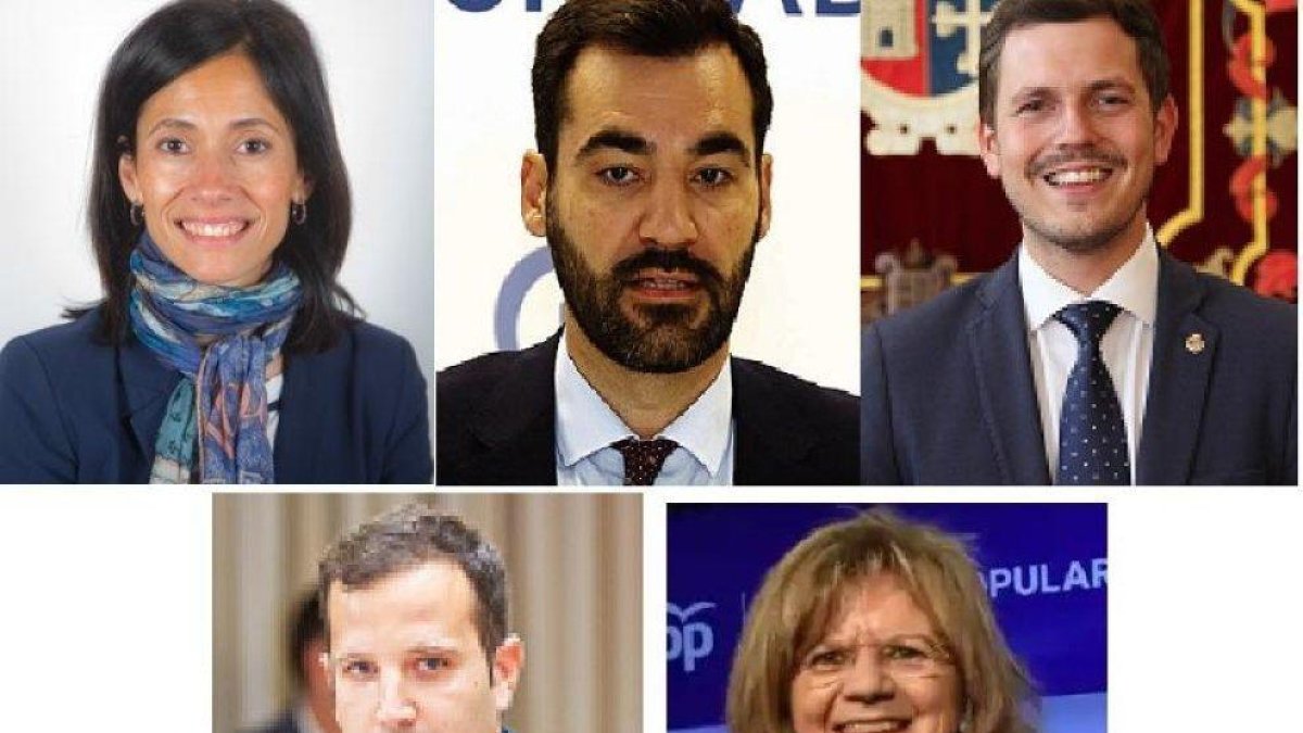 Patricia Rodríguez (Ávila), David Fernández (León), Víctor Torres (Palencia), Javier Jiménez (Soria) y Elvira Velasco (Zamora).