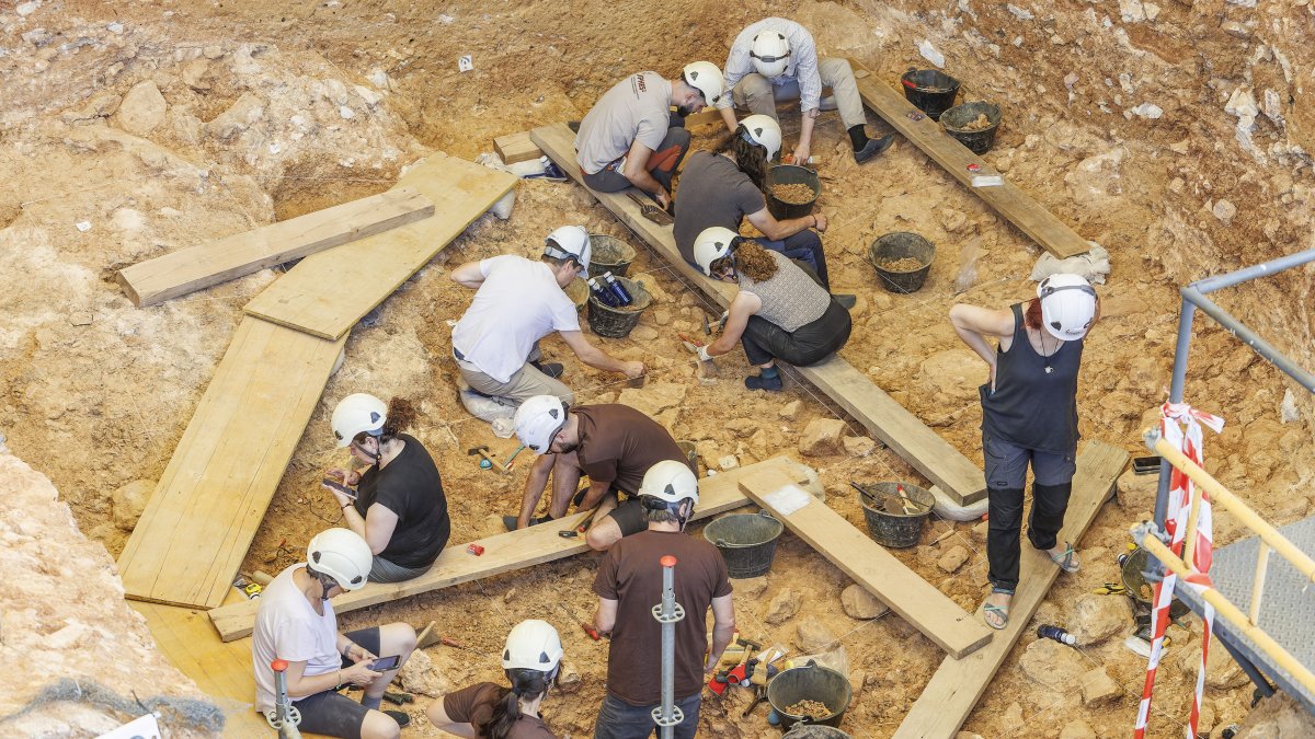 Imagen de la campaña de excavaciones en Atapuerca.