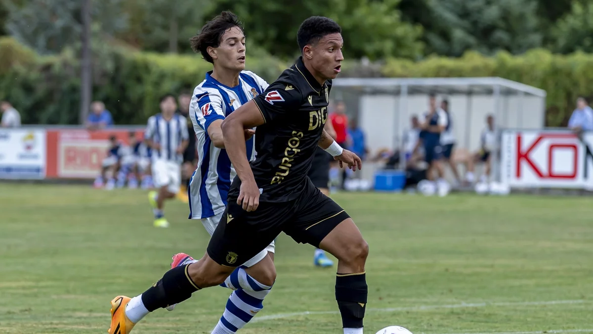Mateo Mejía, en un amistoso contra la Real Sociedad.