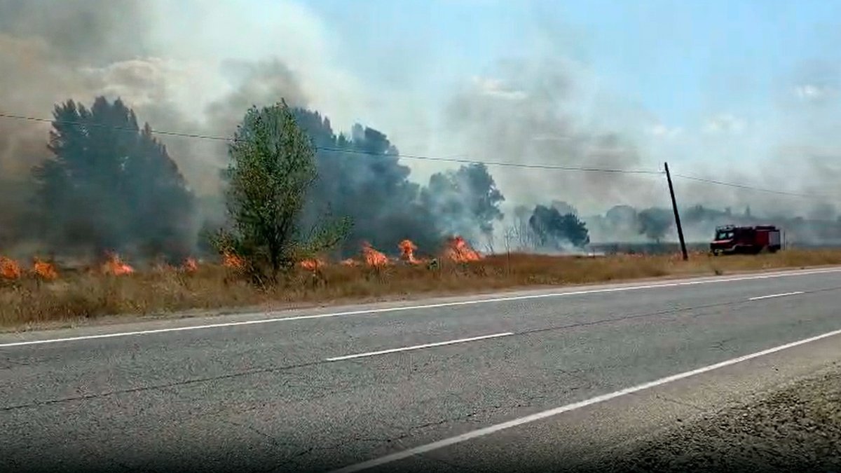 Declaran el índice de riesgo 2 en un incendio a las afueras de Aranda